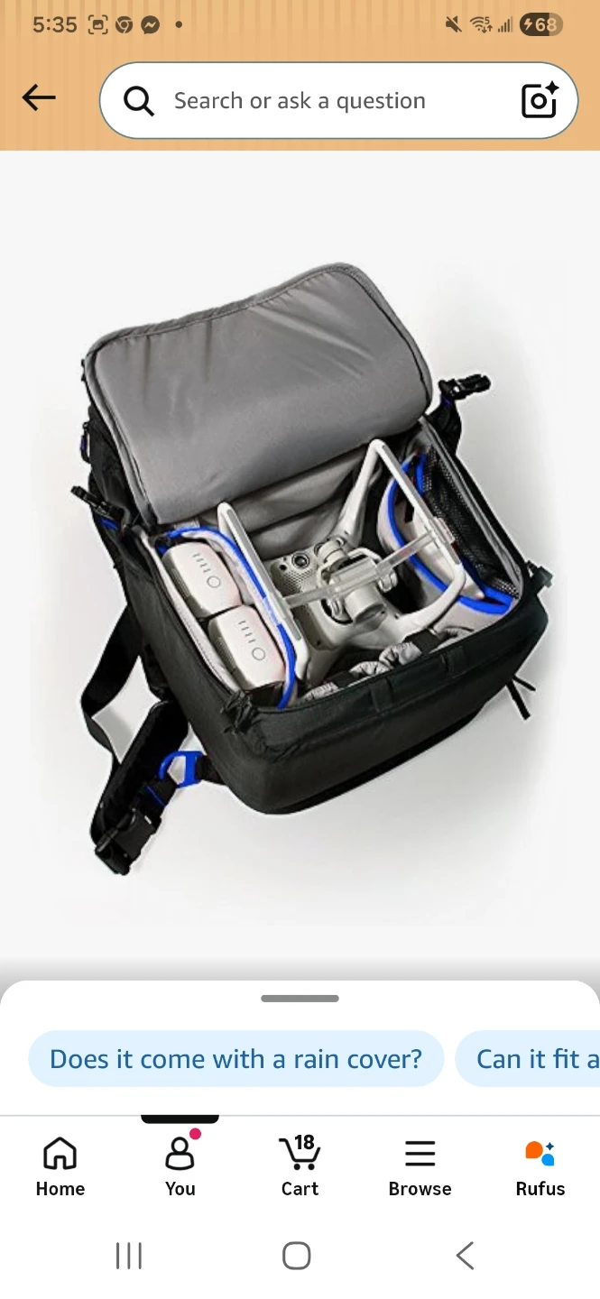 Black Drone Backpack with Blue Accents - photo 2