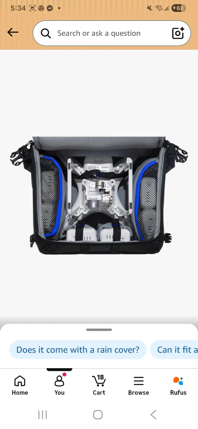 Black Drone Backpack with Blue Accents - photo 3