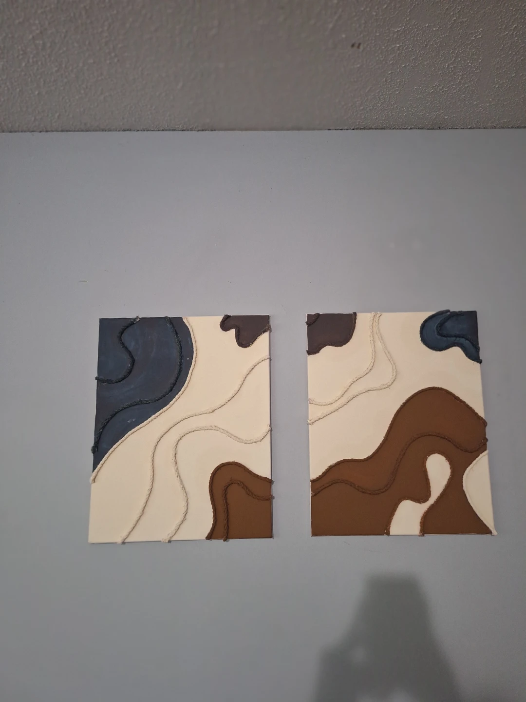 Set of 2 Textured Wall Art Pieces