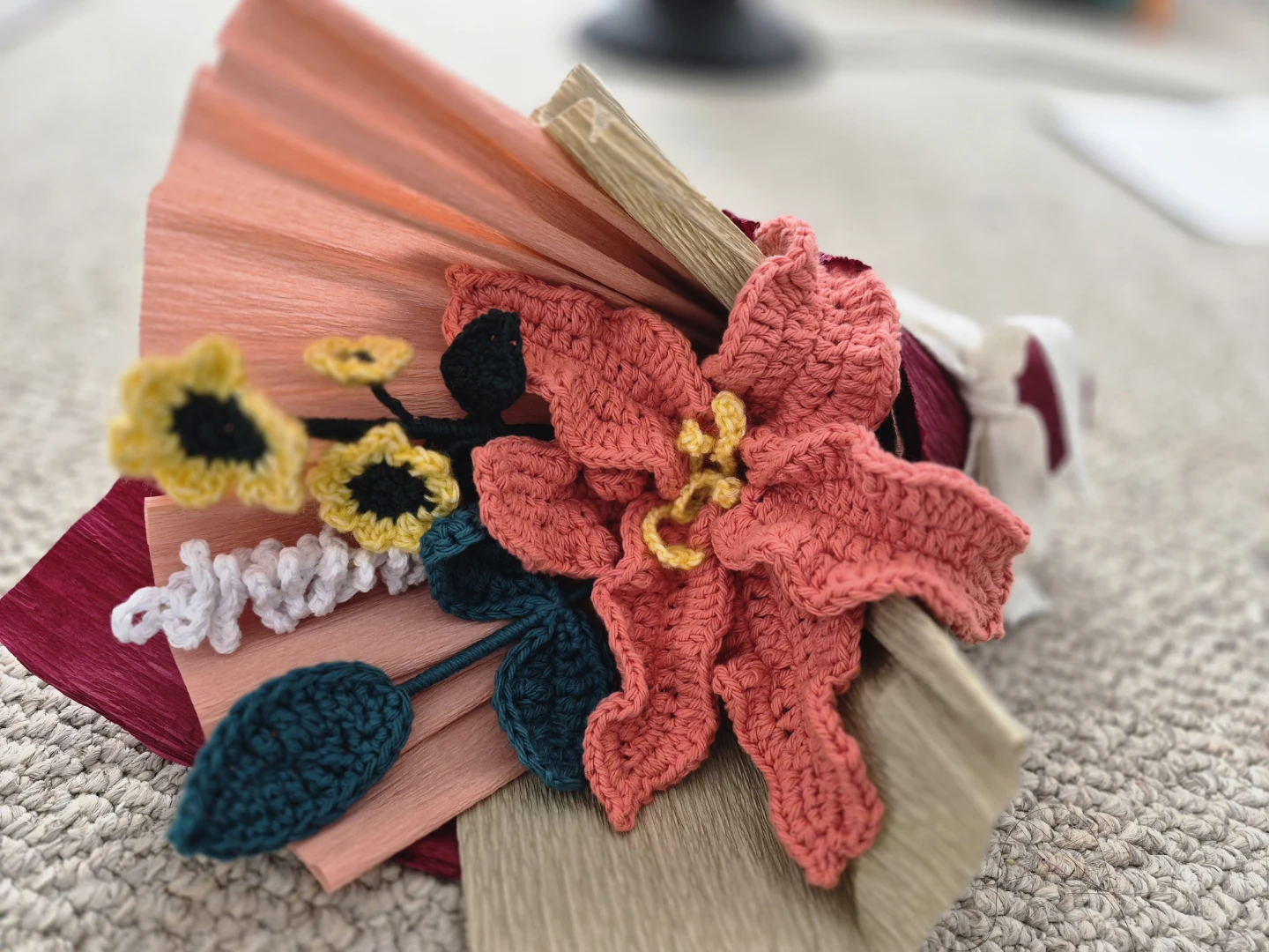 Crocheted Flower Bouquet