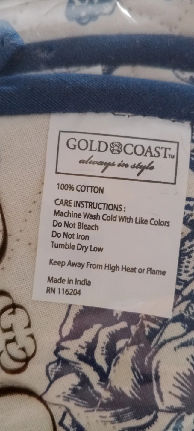Gold Coast 100% Cotton Oven Mitts and Pot Holders Set - photo 2