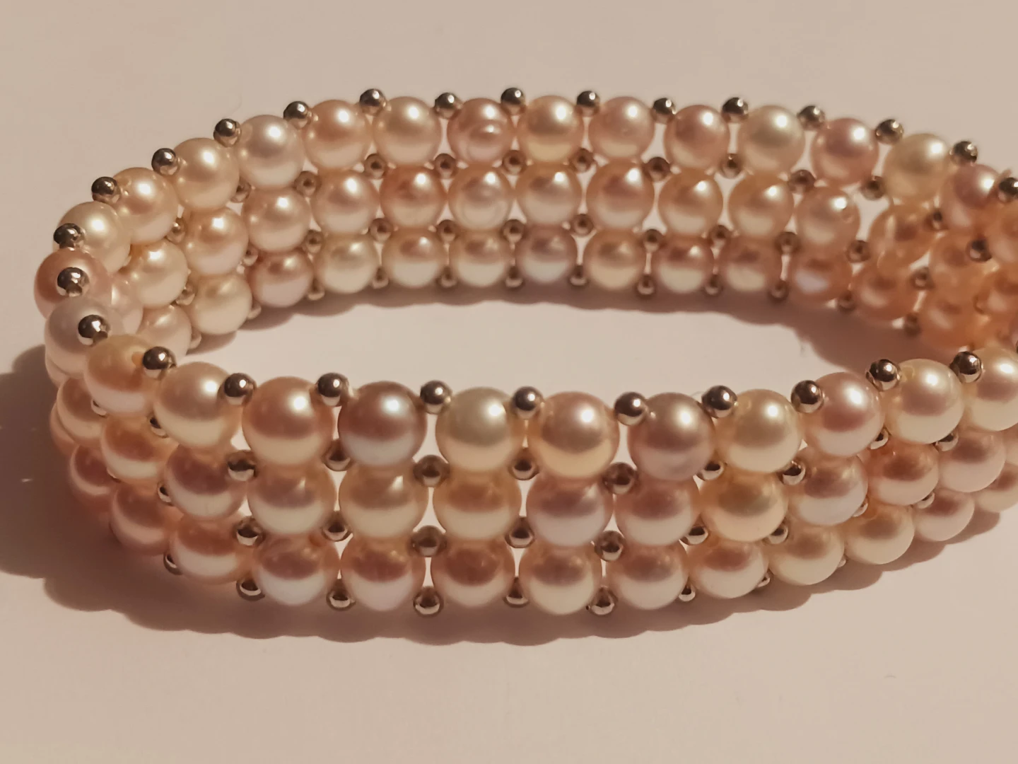 Genuine Freshwater Pearl Bracelet with Silver Accents - photo 2