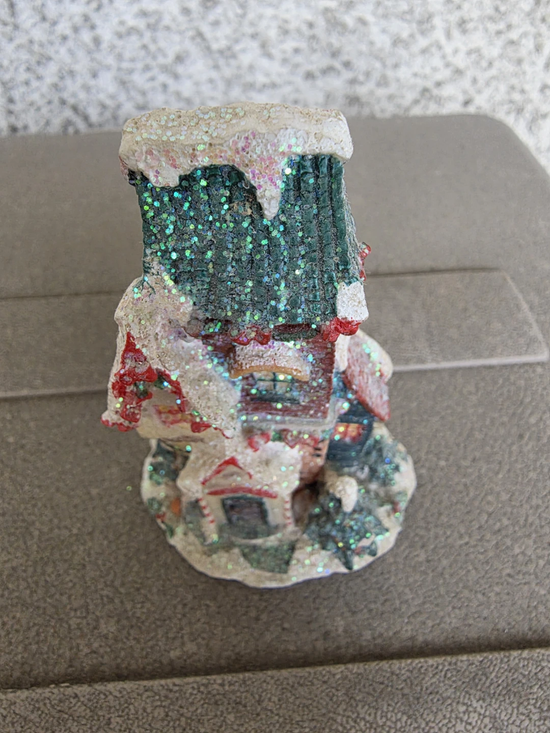 Glittery Winter Village House Miniature