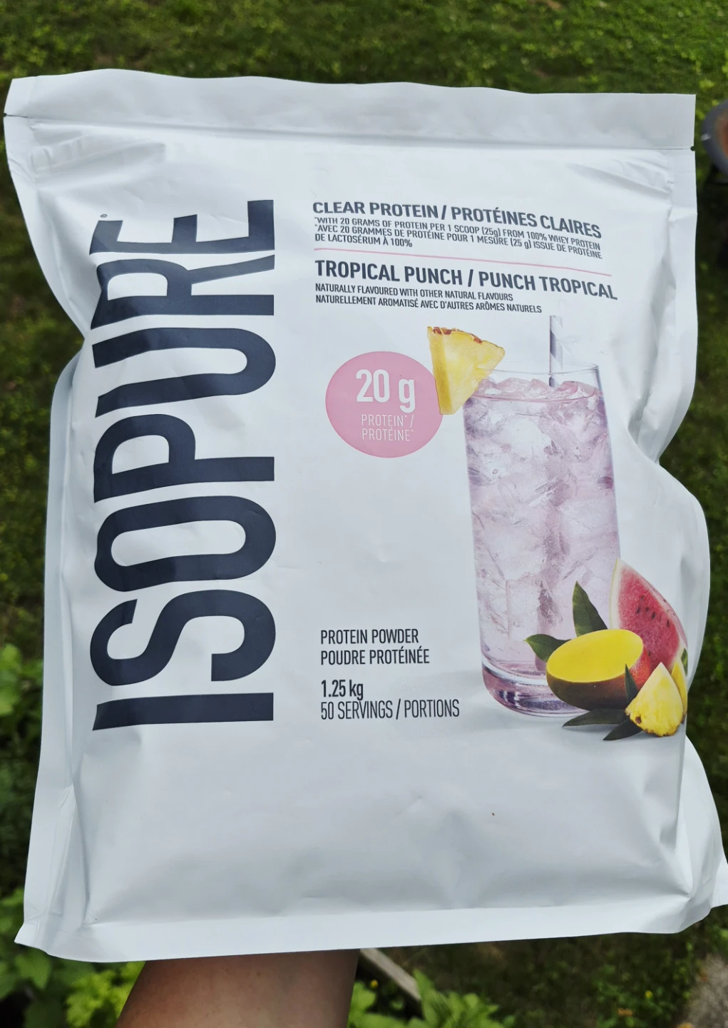 New sealed ISOPURE clear protein powder, tropical punch!