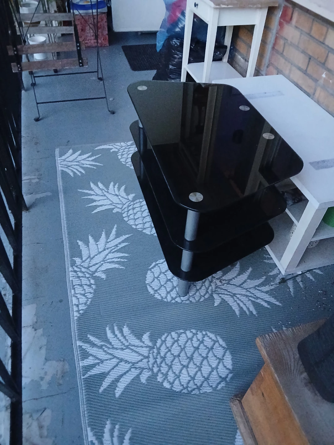 Black Glass TV Stand - photo 2