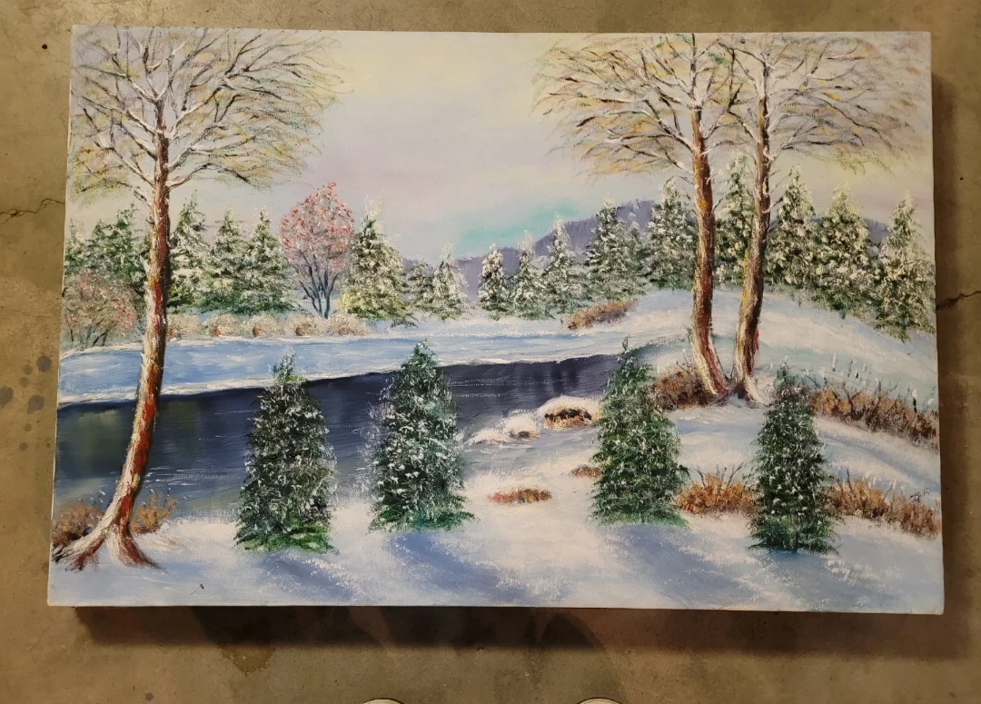 Winter Landscape Painting ⚽️