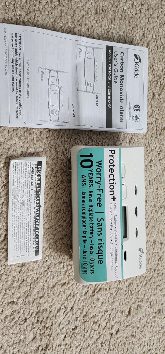 Kidde Carbon Monoxide Alarm C3010-CA
