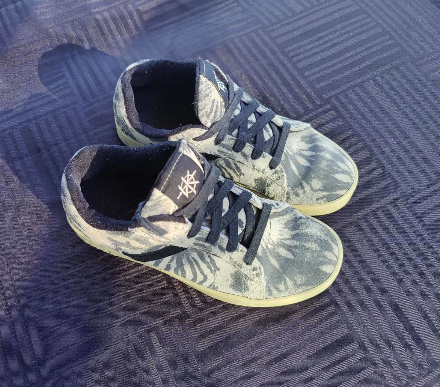 Women's Supra Bullet Grey & Black Tie-Dye Skate Sneakers Shoes 6 - photo 3