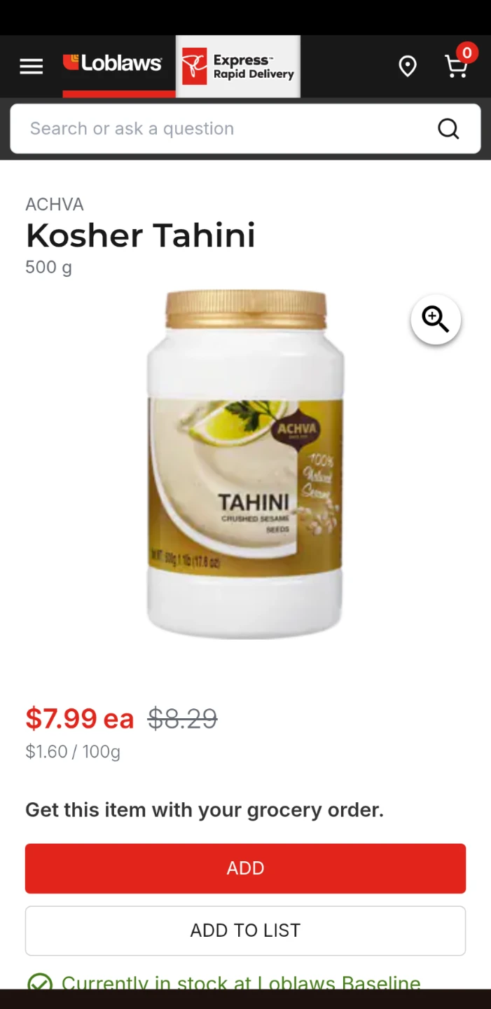 NEW $4 (ret. $8)  Tahini 500g - photo 2