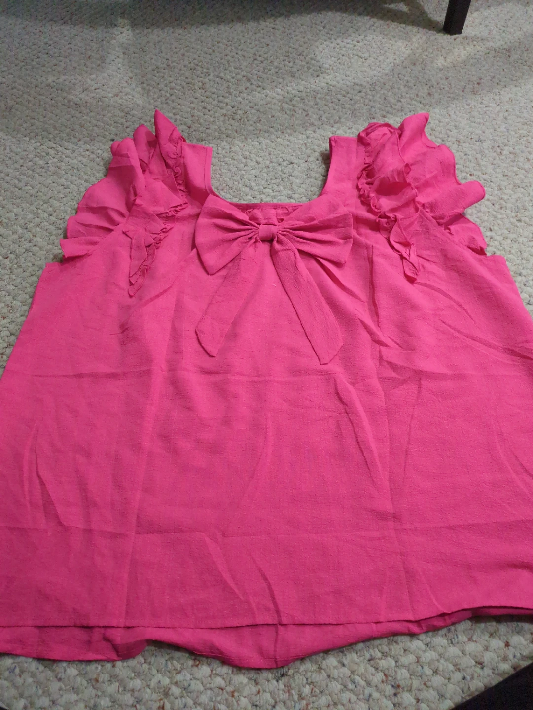Pink Bow Top with Ruffles - photo 2