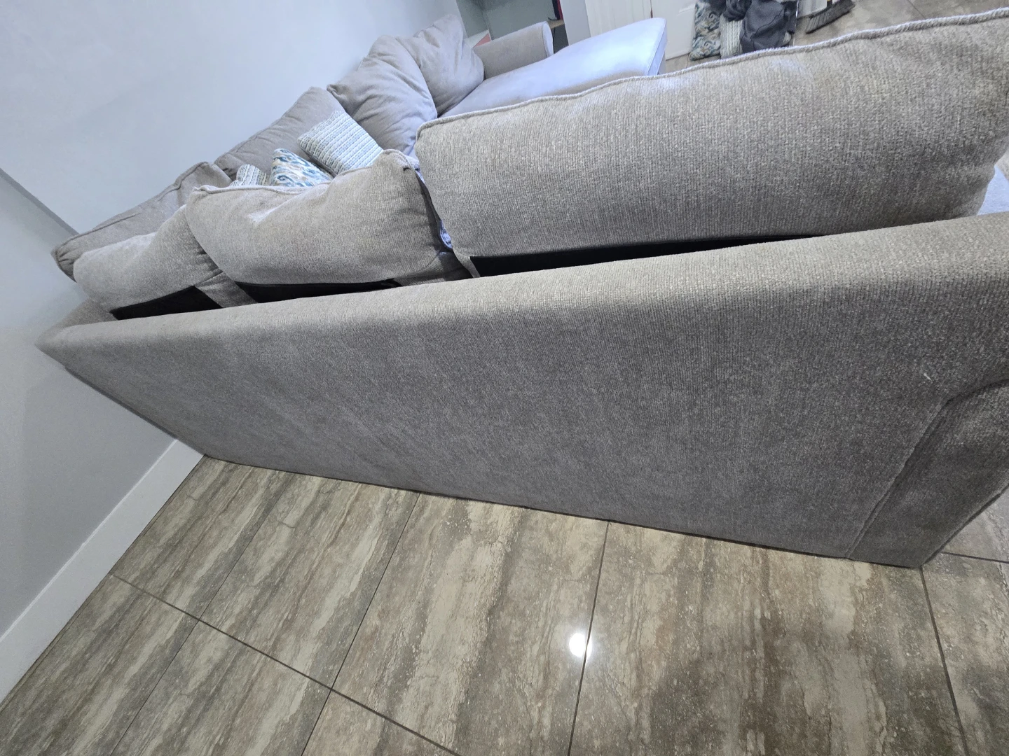 Light Grey Sectional Sofa - photo 2
