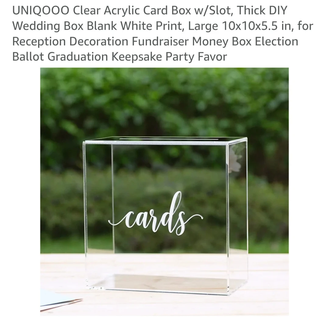 UNIQOOO White Acrylic Card Box - photo 4