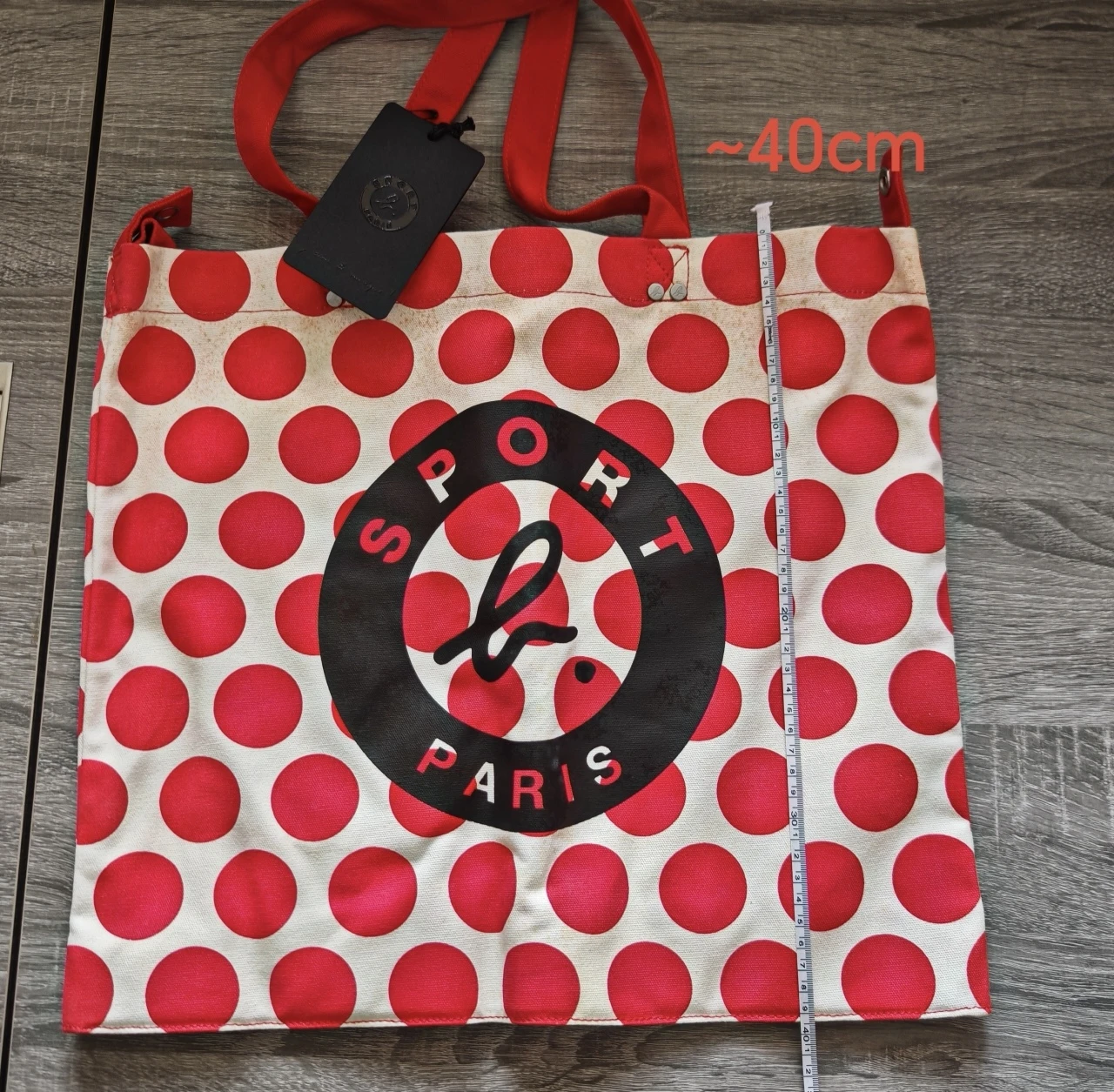 Agnes b. SPORT PARIS Tote Bag - Red Polka Dot