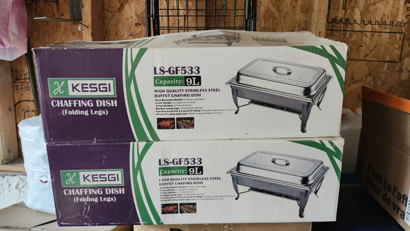 Kesgi Stainless Steel Chafing Dish - 9L Capacity