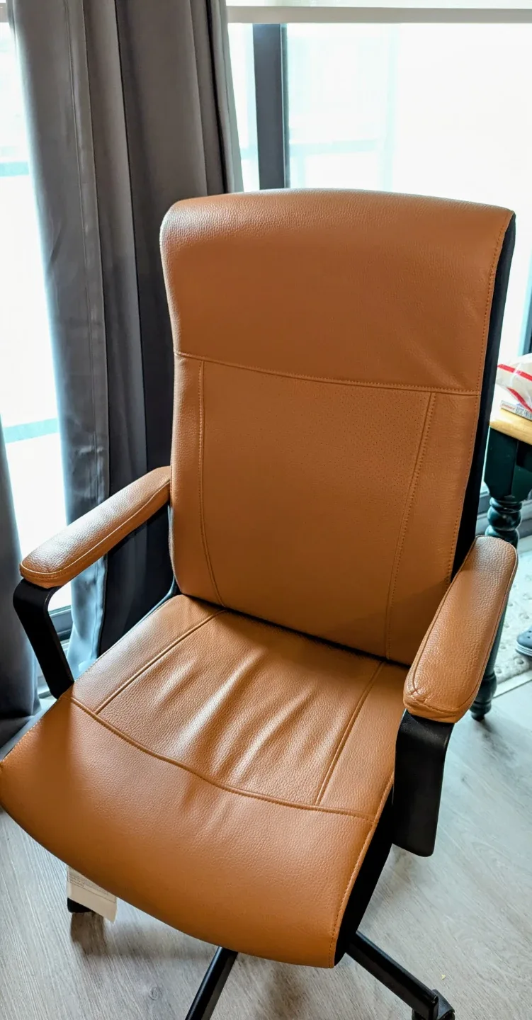 Office Chair - Brown Faux Leather