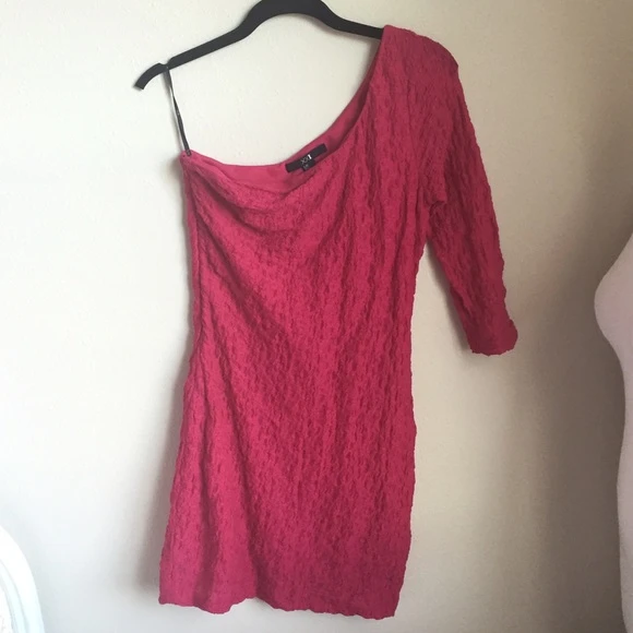 Forever 21 One Shoulder Textured Dress