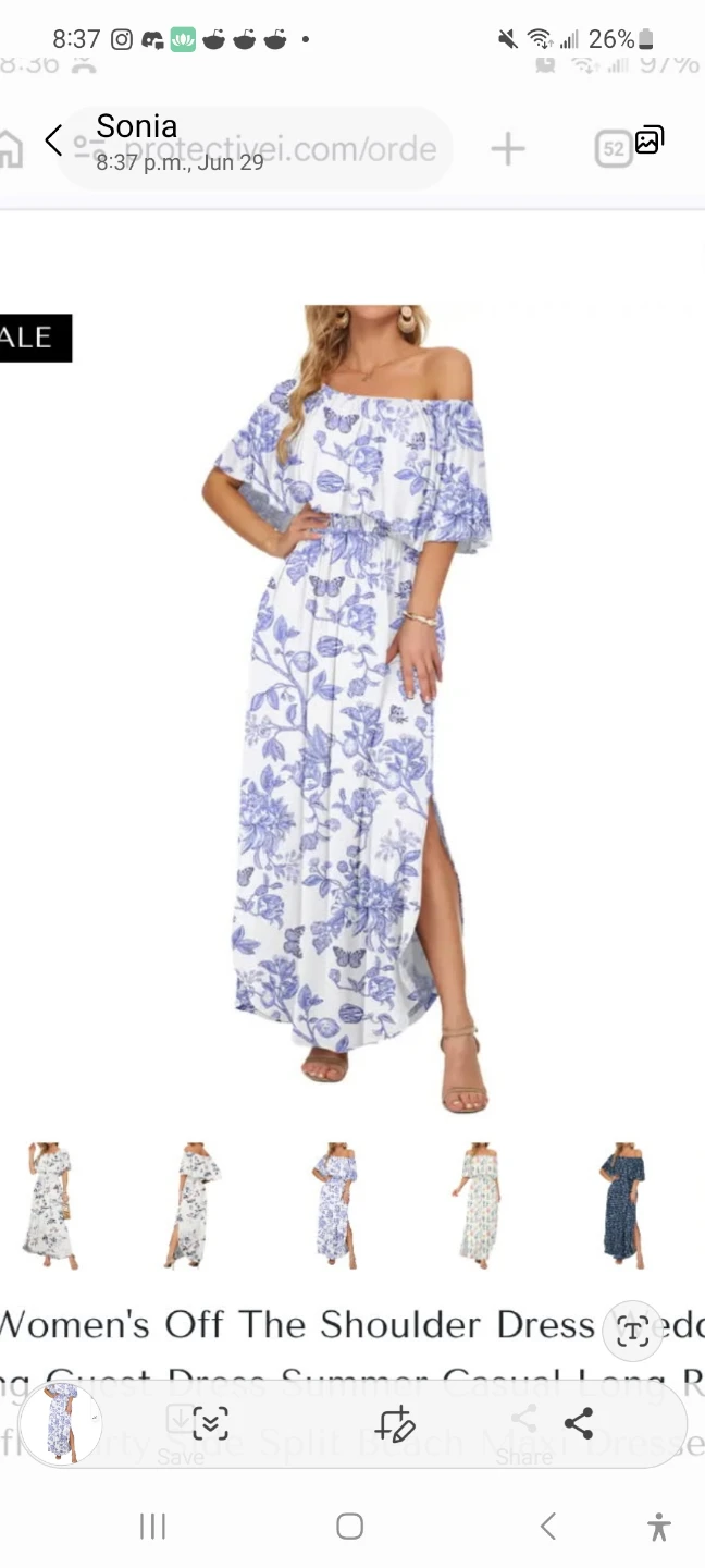 Women's Off The Shoulder Dress