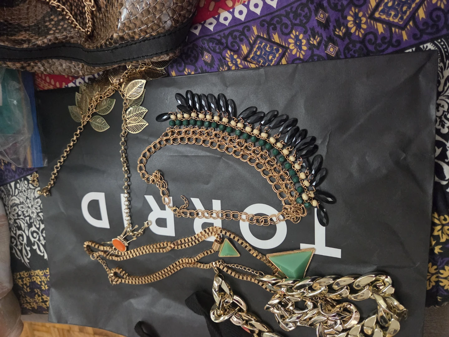 Assorted Gold Tone Necklaces