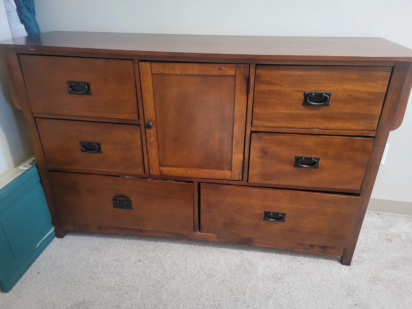 Wooden Dresser with Cabinet - photo 2