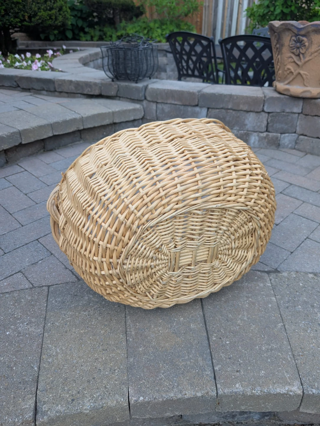 Large Vintage Willow Basket – Woven Oval Gathering - photo 5