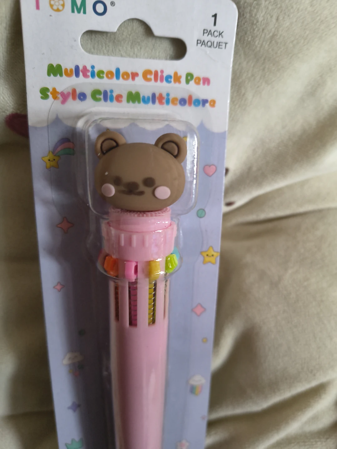 TOMO Multicolor Click Pen with Bear Topper - photo 3