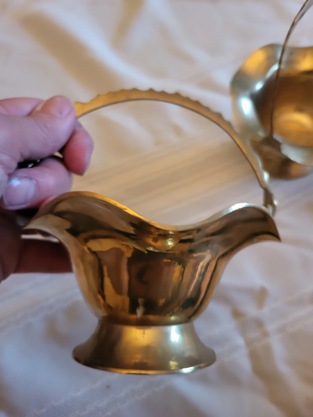 Brass Vintage Decorative Baskets Set of 2 - photo 2