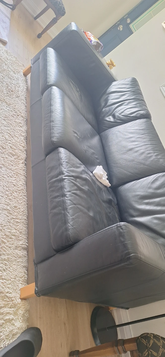 Black Leather Sofa