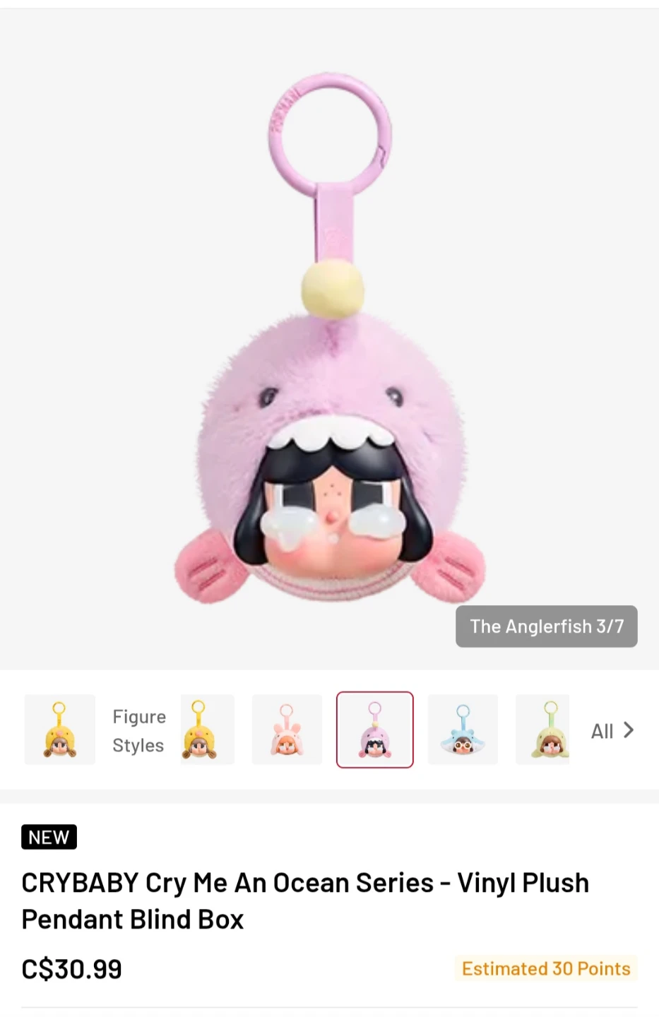 POP MART Crybaby The Anglerfish Plush Blind Box - photo 2