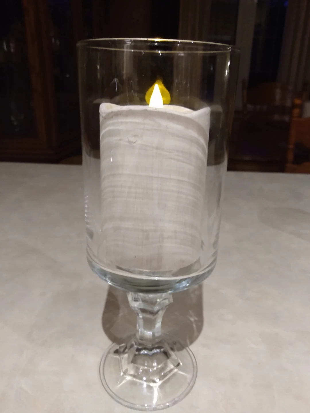 Set of two glass hurricane Vase - photo 2