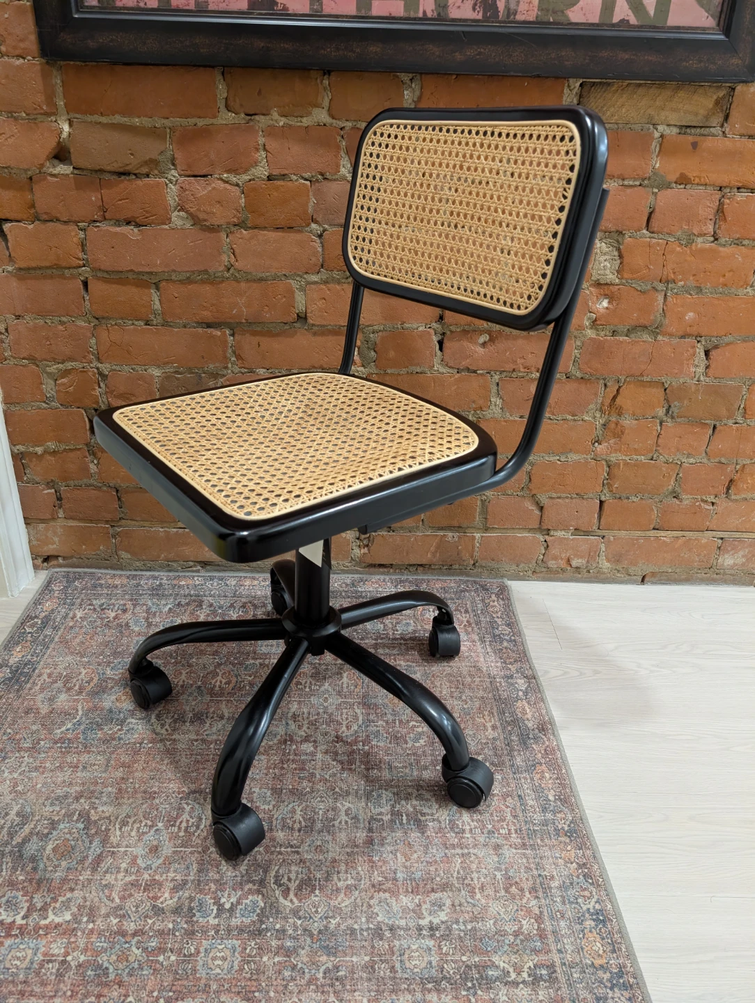 Office Chair with Cane Seat and Back
