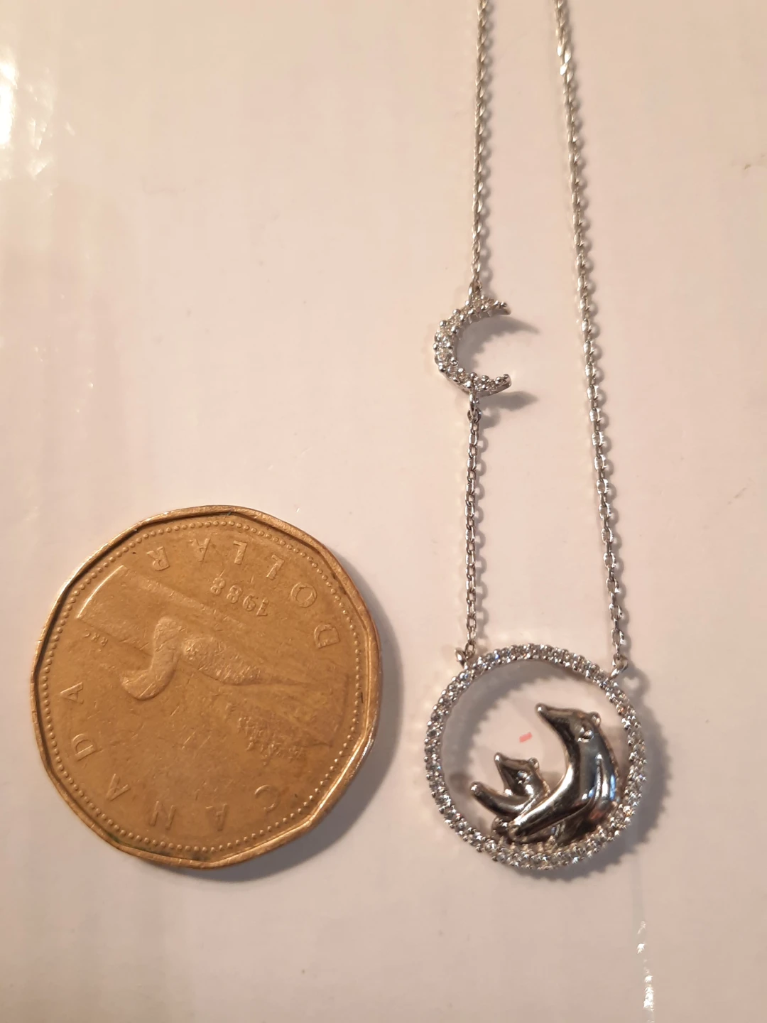 Bear mother and baby Moon Necklace - photo 2