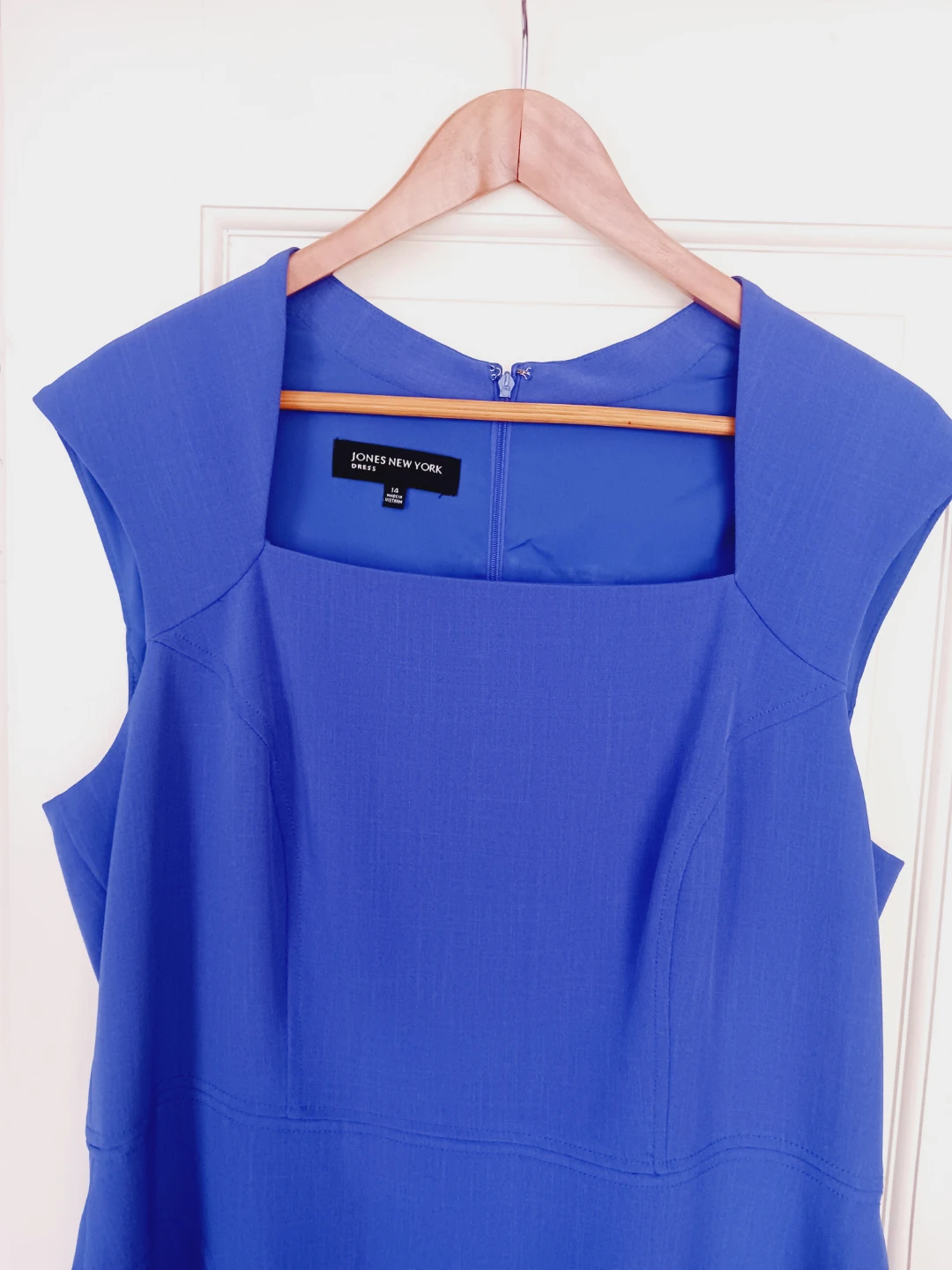 JONES NEW YORK ELEGANT COCKTAIL BLUE DRESS  Size 14 - photo 3