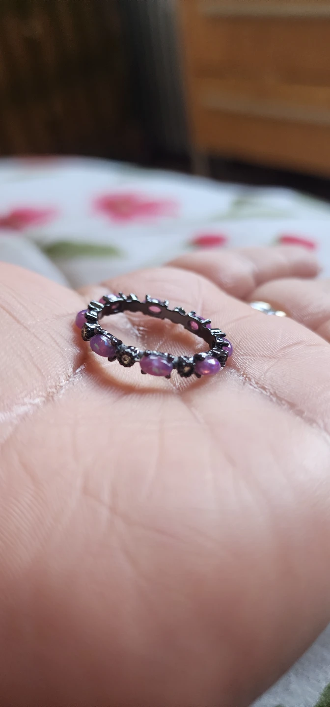 Purple Opal Band Ring