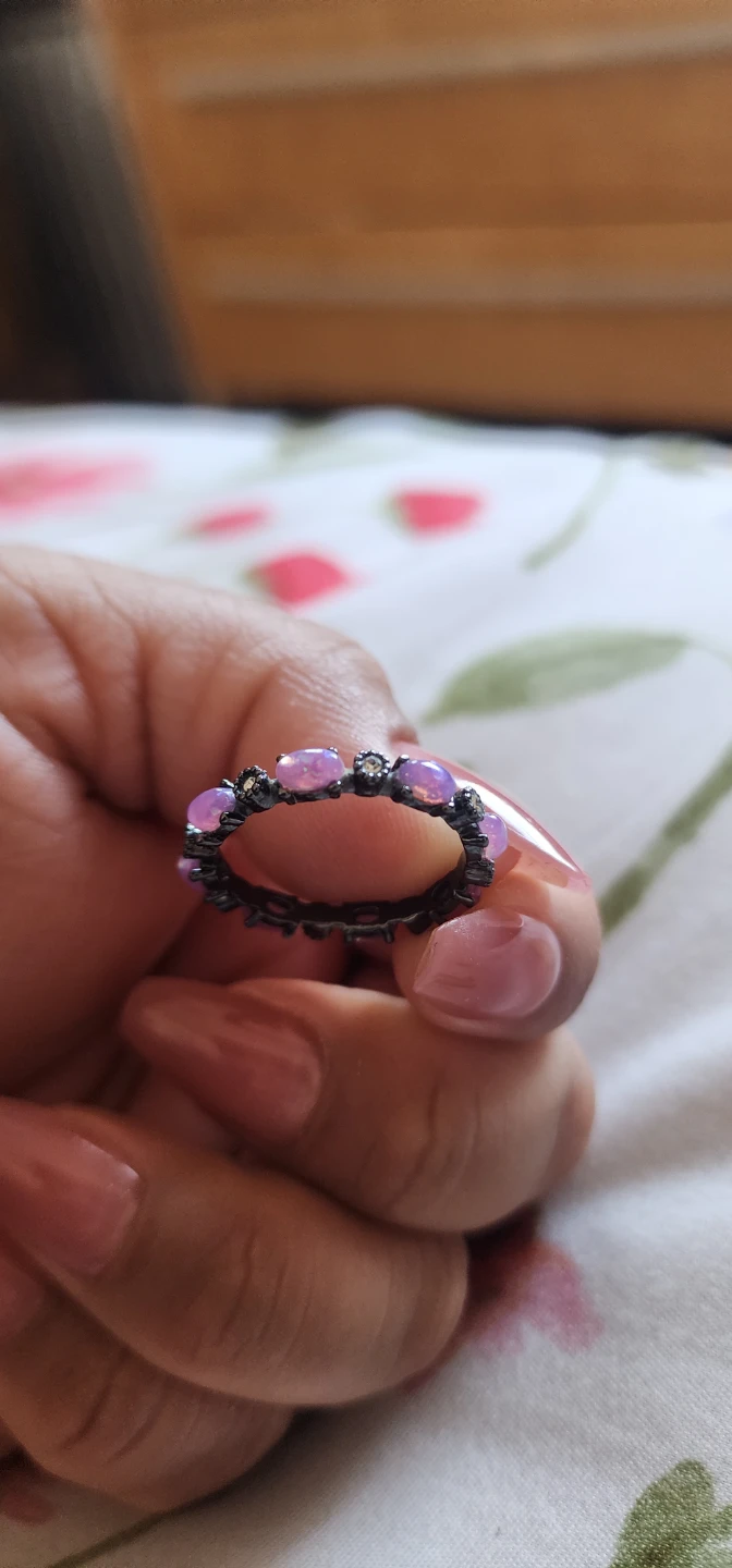 Purple Opal Band Ring - photo 3