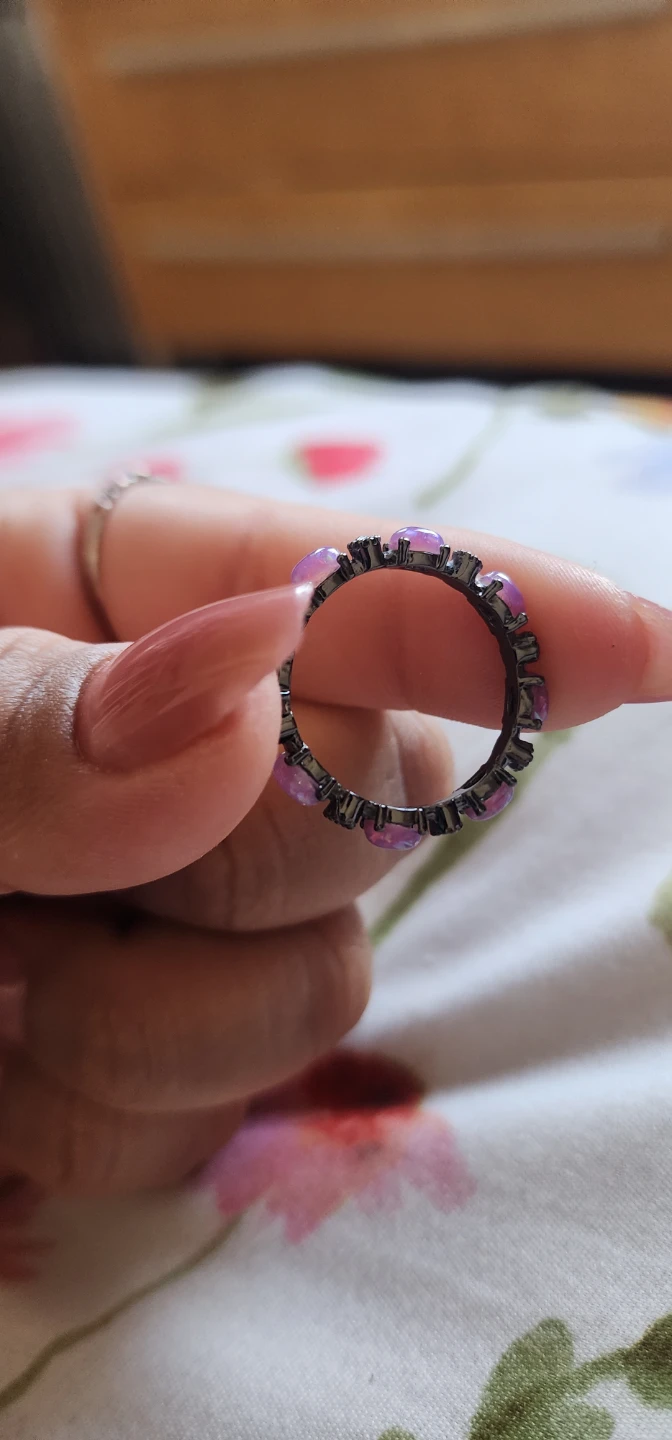 Purple Opal Band Ring - photo 5