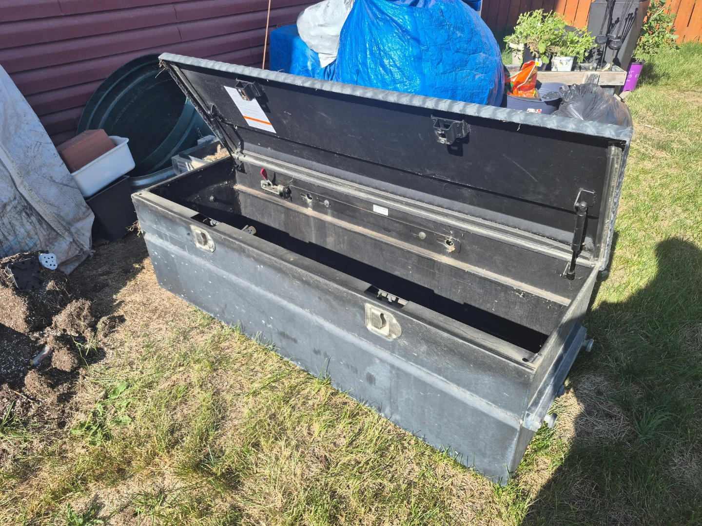 Large Black Metal Truck Toolbox - photo 2