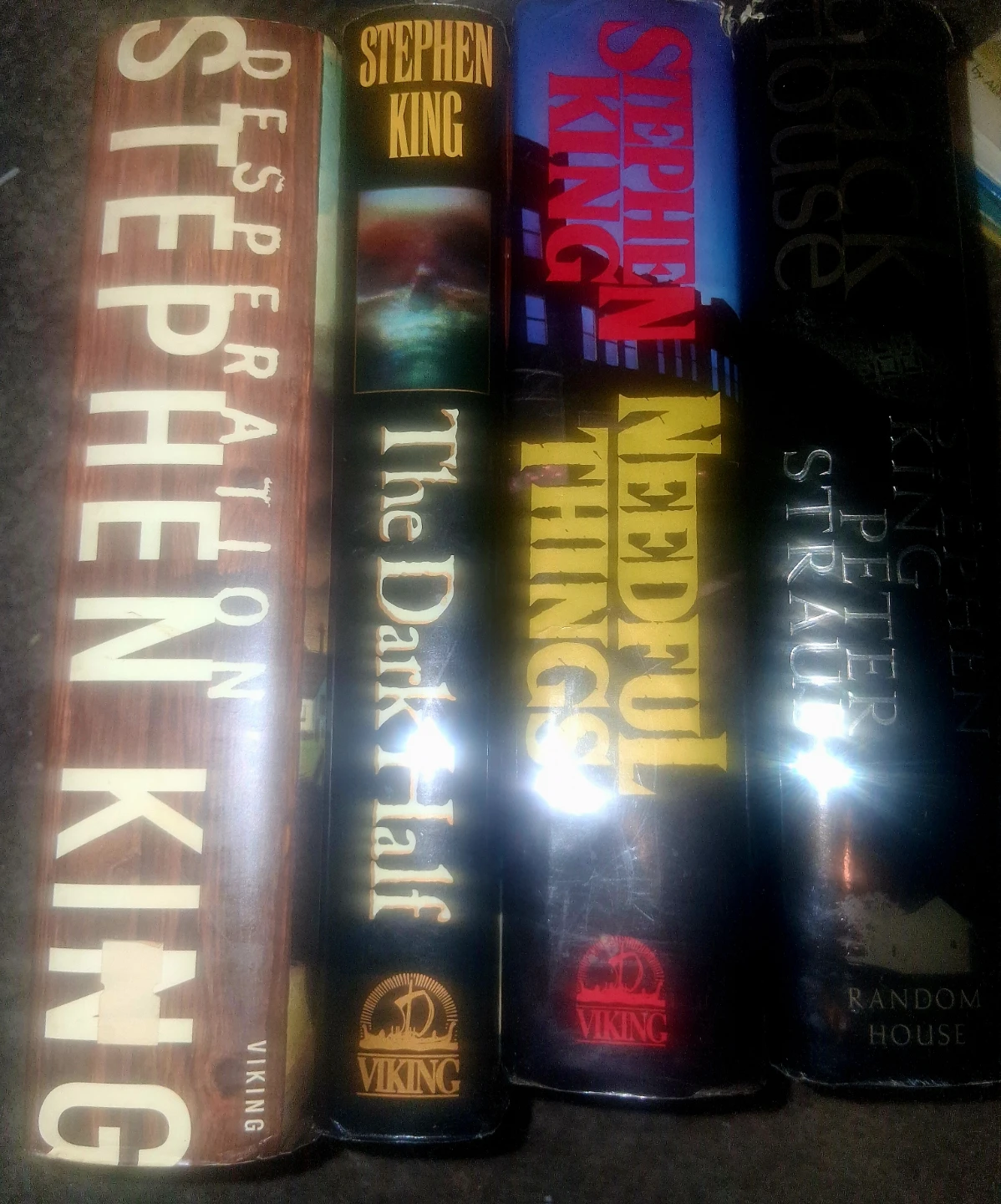 4StephenKing:Desperation,TheDarkHalf,NeedfulThings,BlackHouse.