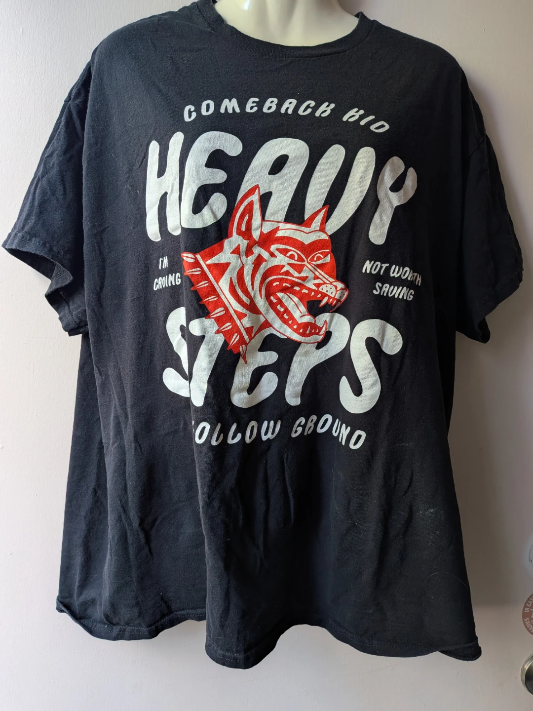 Comeback Kid Heavy Steps pink black T-Shirt sz XL