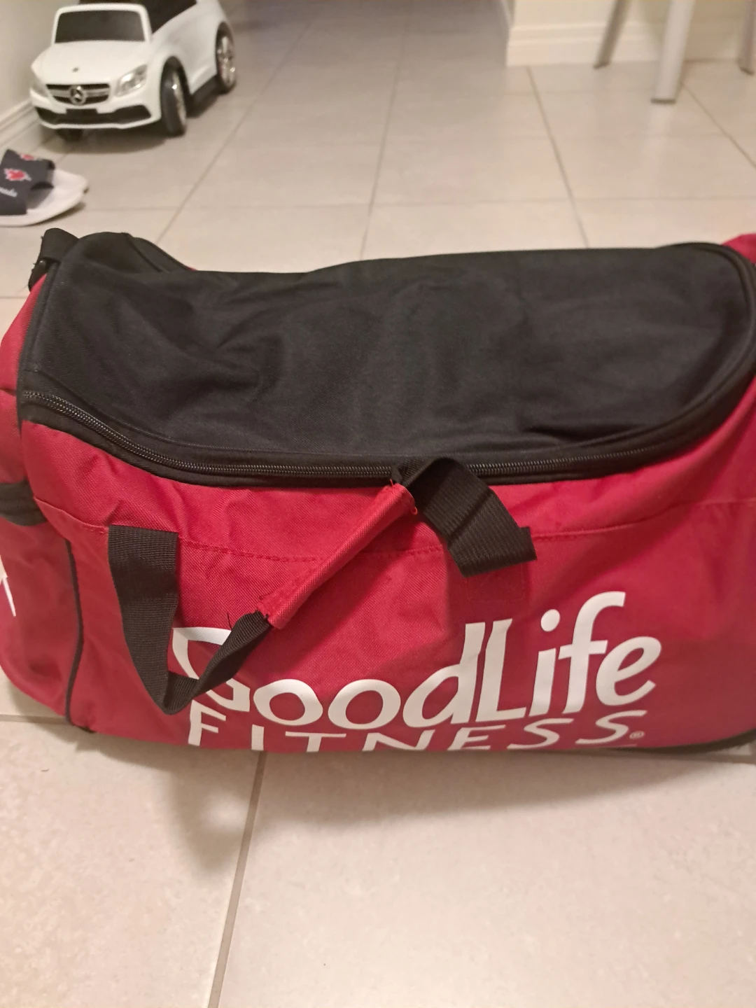 GoodLife Fitness Red and Black Gym Bag