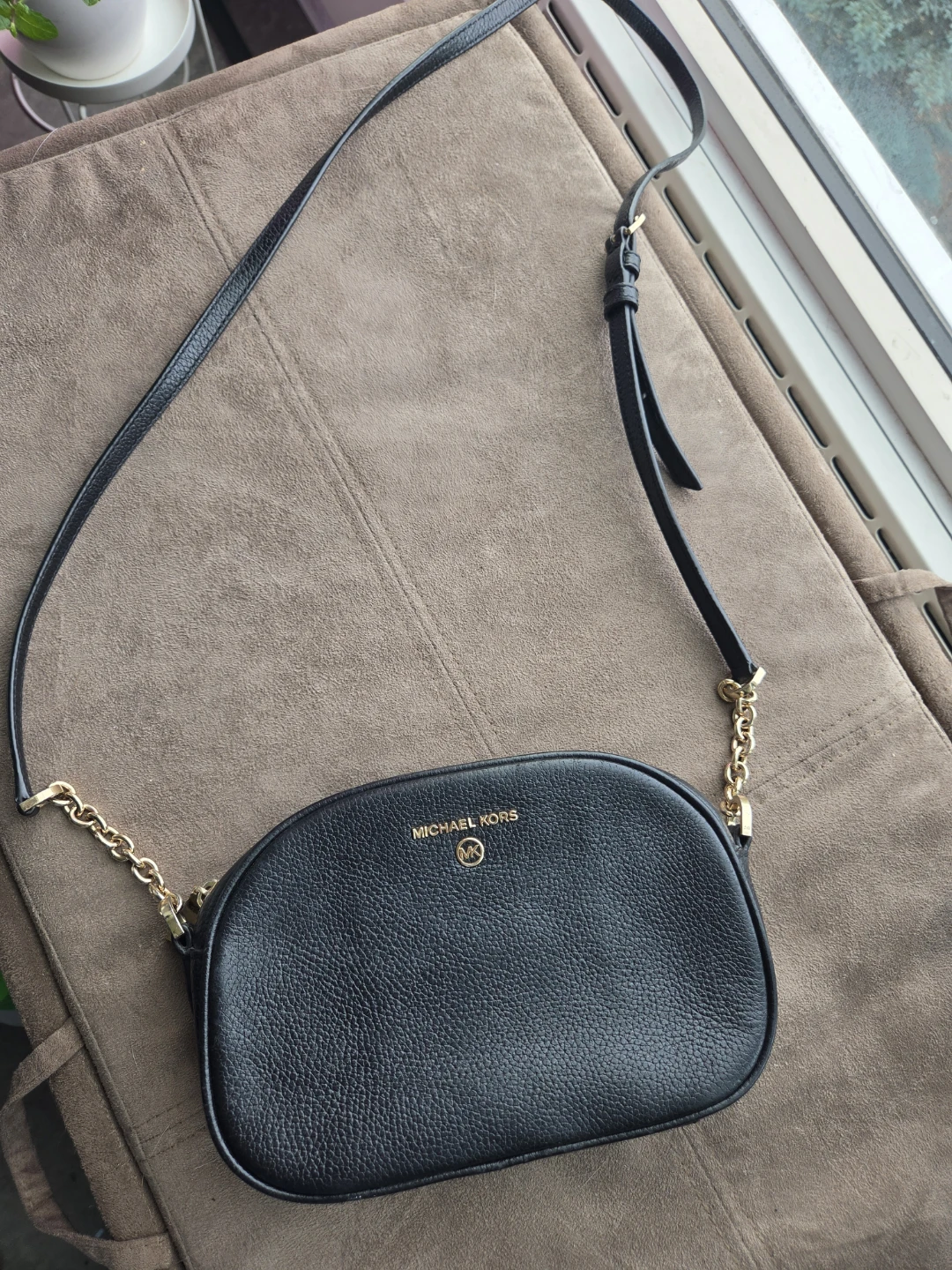 Michael Kors Black Leather Crossbody Bag