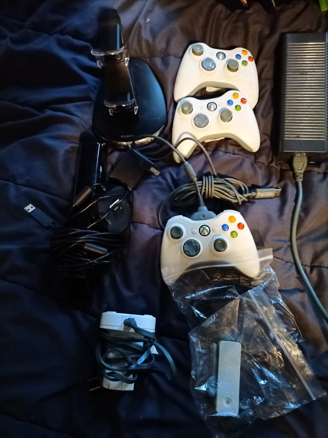 Xbox 360 Console with Games and Controllers - photo 3