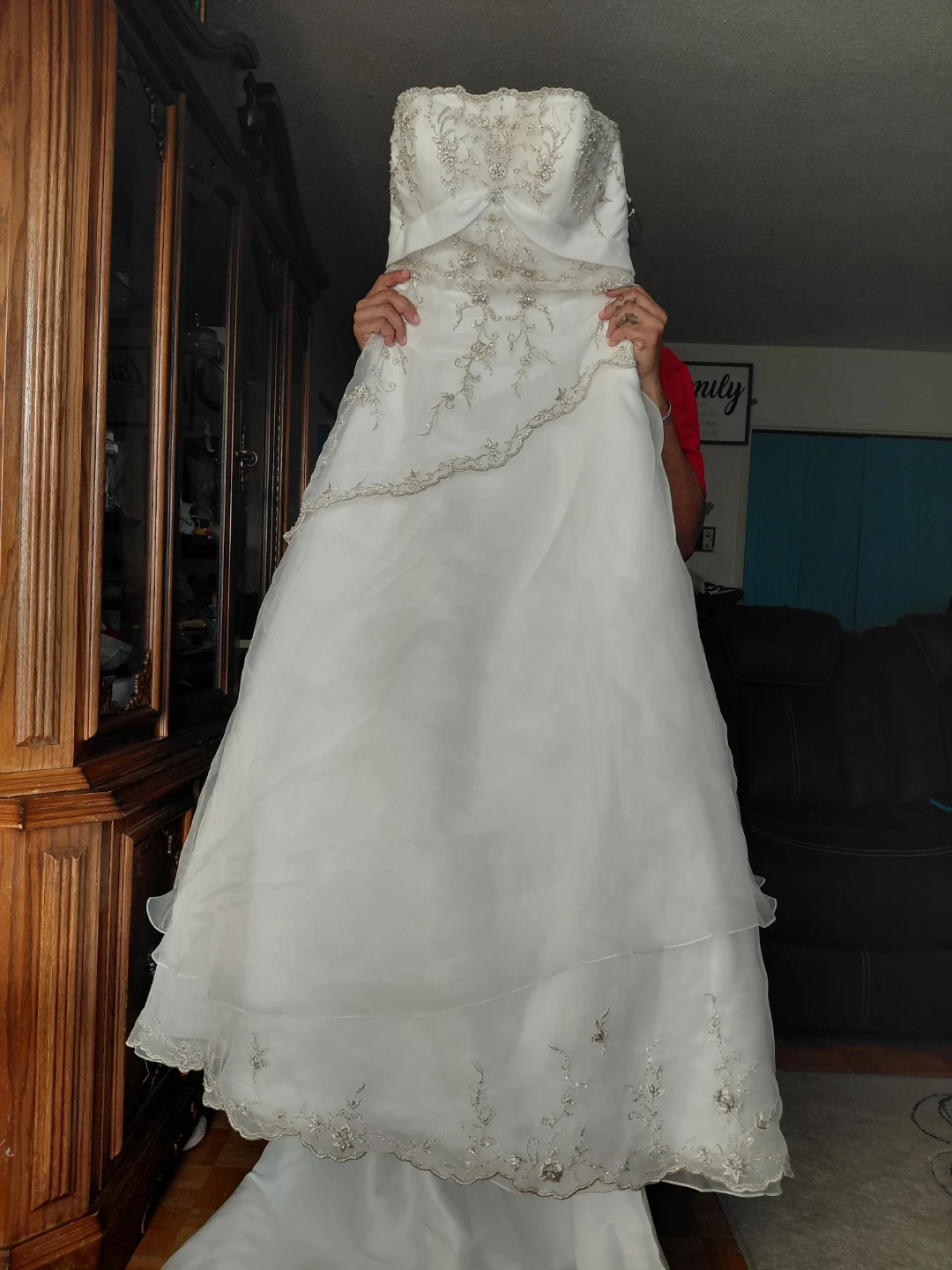 Strapless Wedding Dress with Beading - photo 3