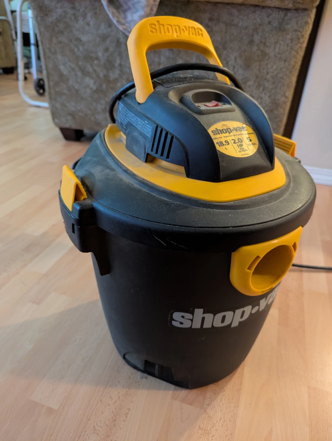 *BASE ONLY* Shop-Vac 2.0 Peak HP, 19-L THERE ARE NO OTHER PIECES