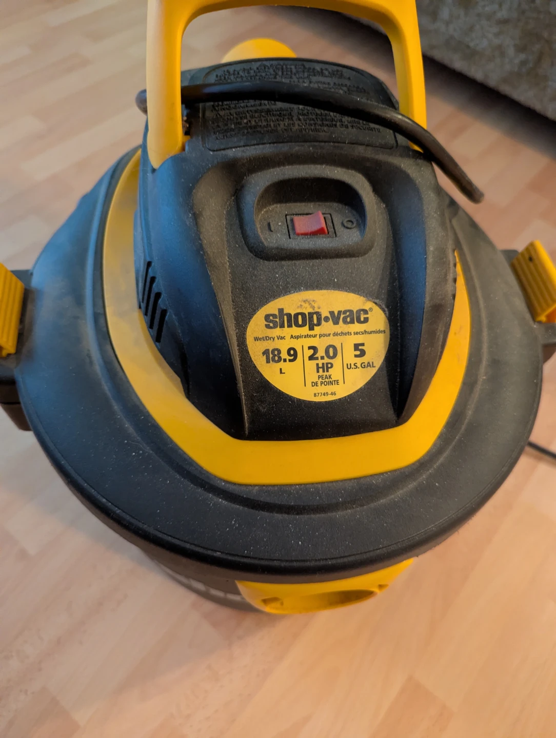 *BASE ONLY* Shop-Vac 2.0 Peak HP, 19-L THERE ARE NO OTHER PIECES - photo 3