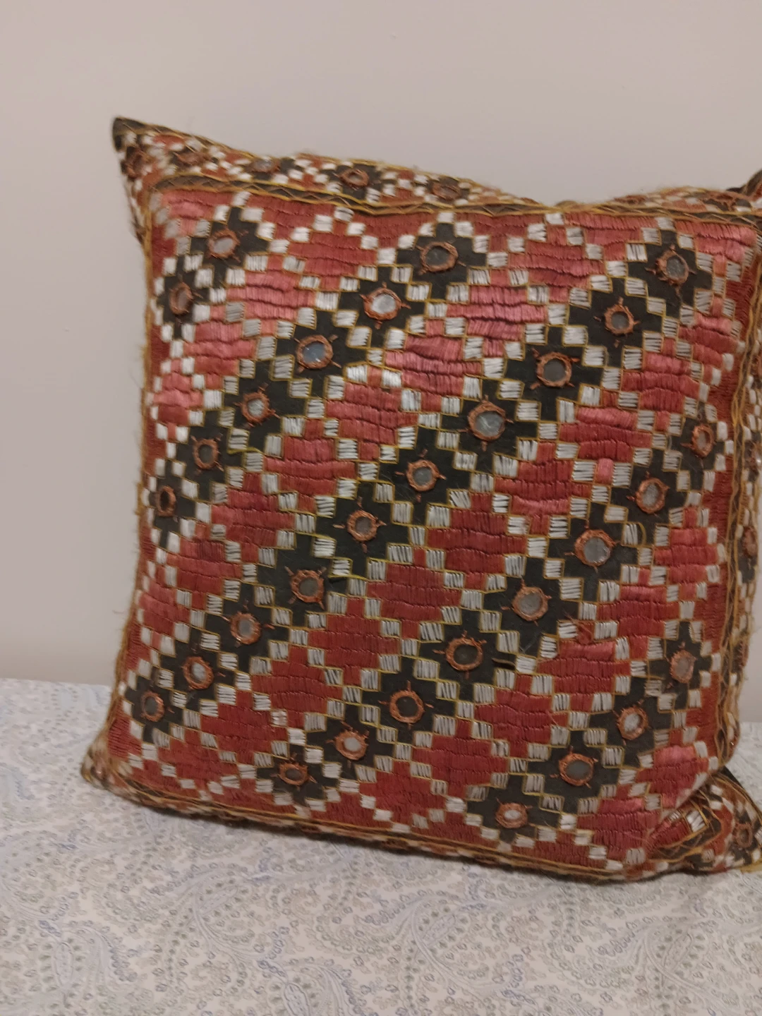 Embroidered Decorative Pillow