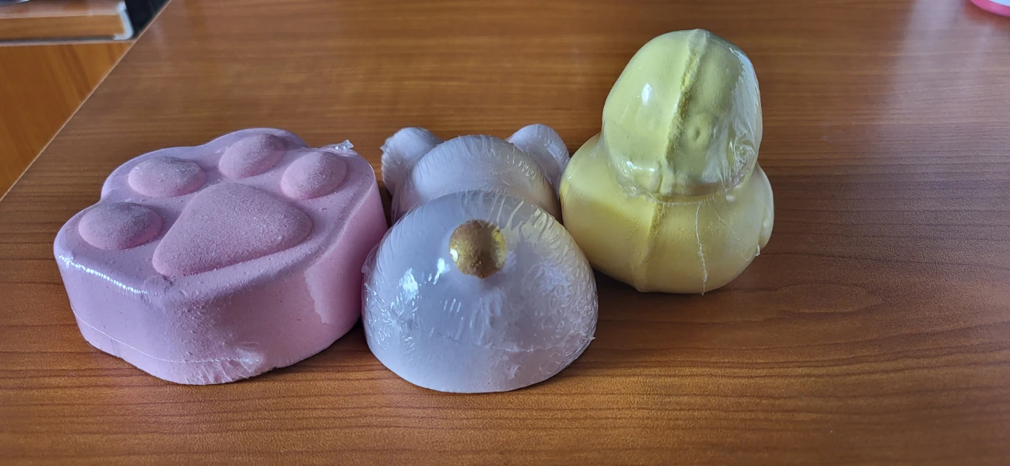 Bath Bombs Set - Paw Print, bunny, Duck
