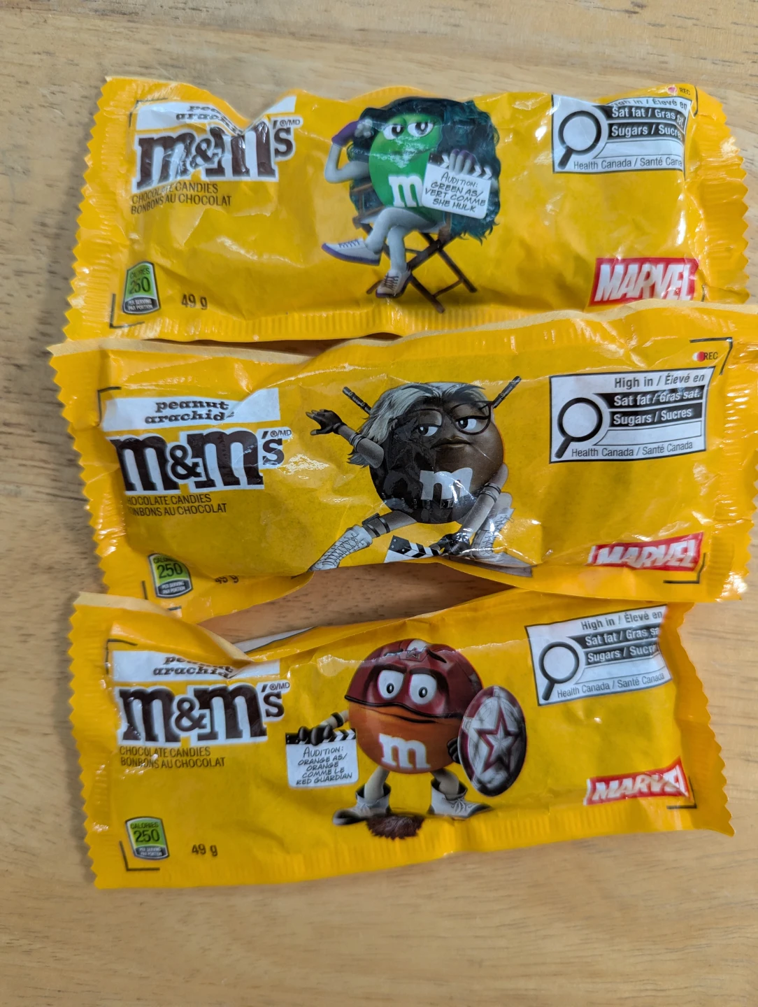 ⚽ M&M's Peanut Chocolate Candies (3 x 49g) - Marvel Edition