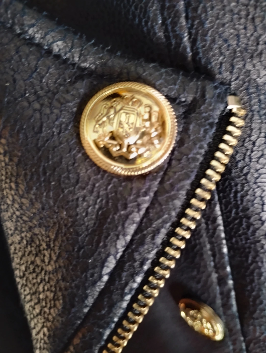 Laura Black Faux Leather Biker Jacket - photo 3