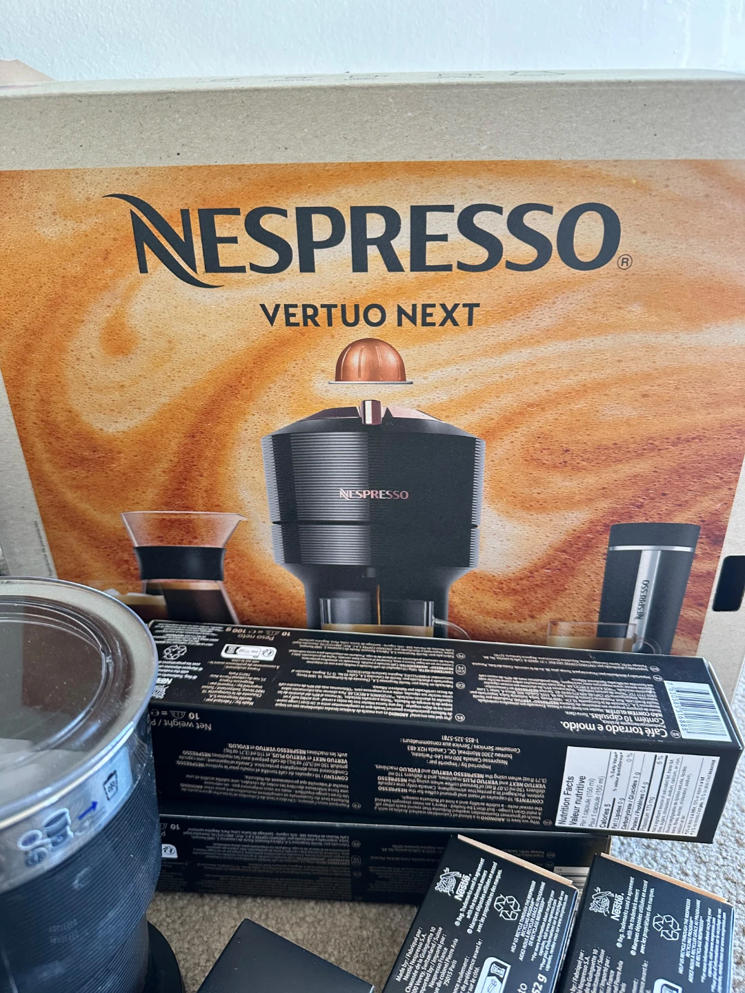 Nespresso Vertuo Next Coffee Machine with Aeroccino XL