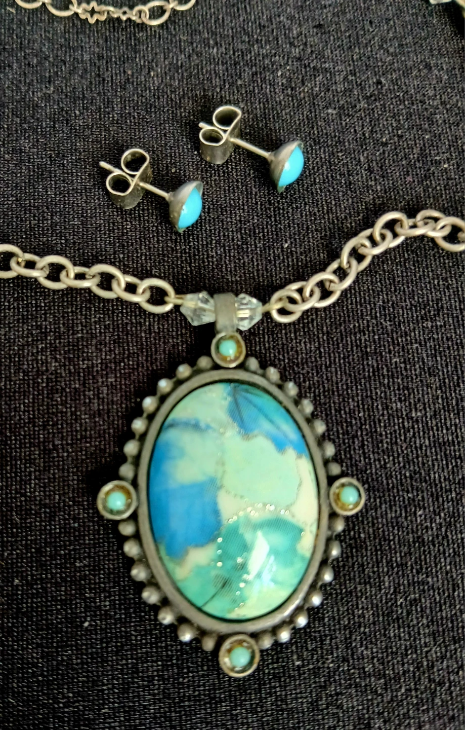 Turquoise Necklace and Earring Set - photo 4